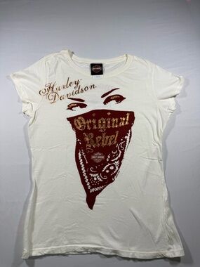 Vintage 2011 Harley-Davidson Original Rebel Bandana Girl Tee - Mile High Denver